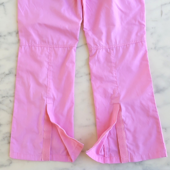 Cotton Nylon Pant w/Multicolor Crystals/Embroidered Flowers & Back Leg Opening. - Picture 8 of 8